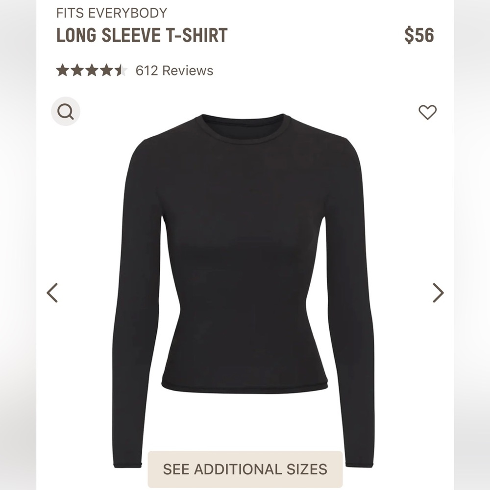 Skims Long Sleeved Fits Everybody Tshirt